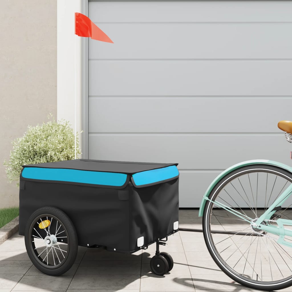 Rimorchio Da Bici Nero E 30 Kg In Ferro