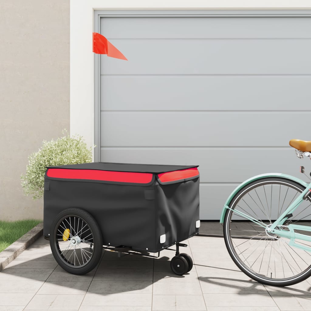 Rimorchio Da Bici Nero E 30 Kg In Ferro