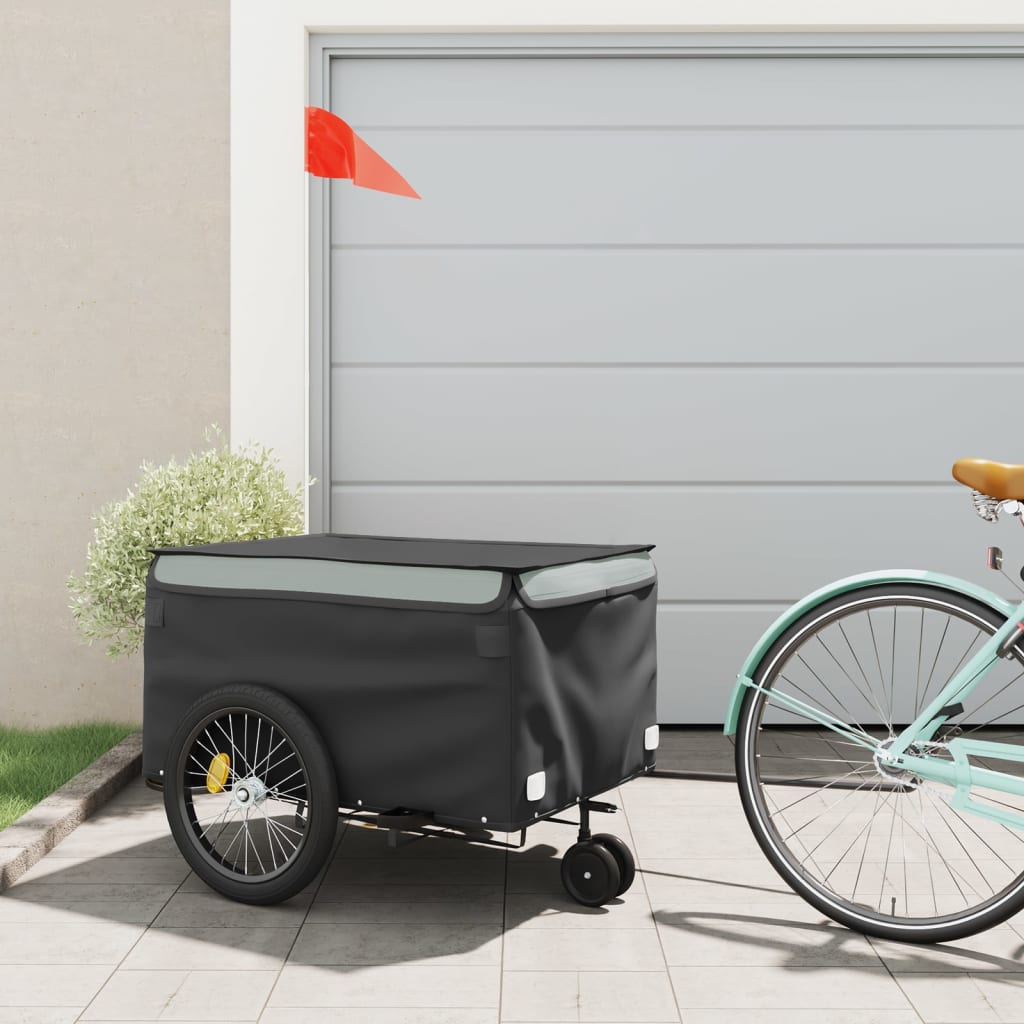 Rimorchio Da Bici Nero E 30 Kg In Ferro