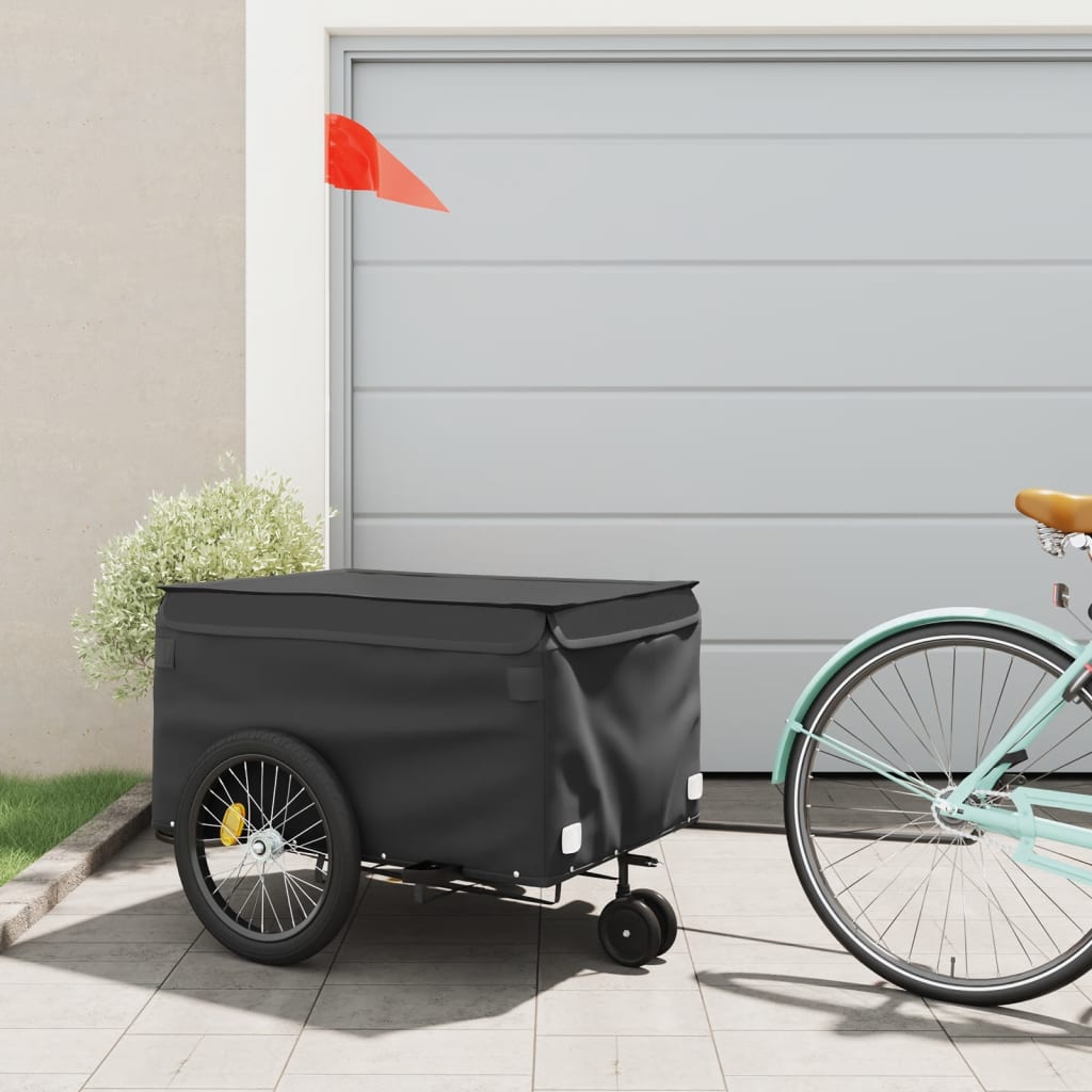 Rimorchio Da Bici Nero E 30 Kg In Ferro