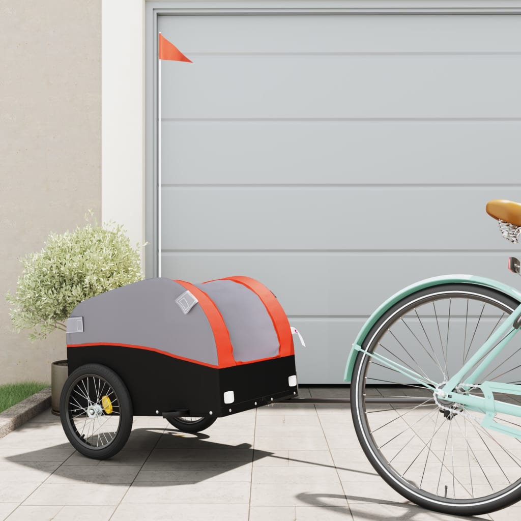 Rimorchio Da Bici Nero E 45 Kg In Ferro