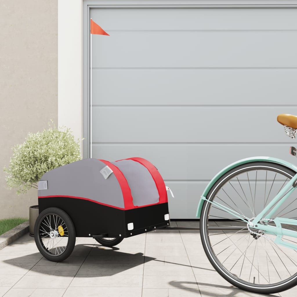 Rimorchio Da Bici Nero E 45 Kg In Ferro