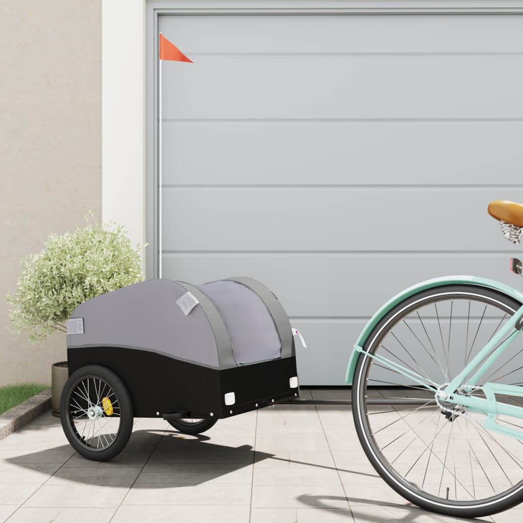 Rimorchio Da Bici Nero E 45 Kg In Ferro