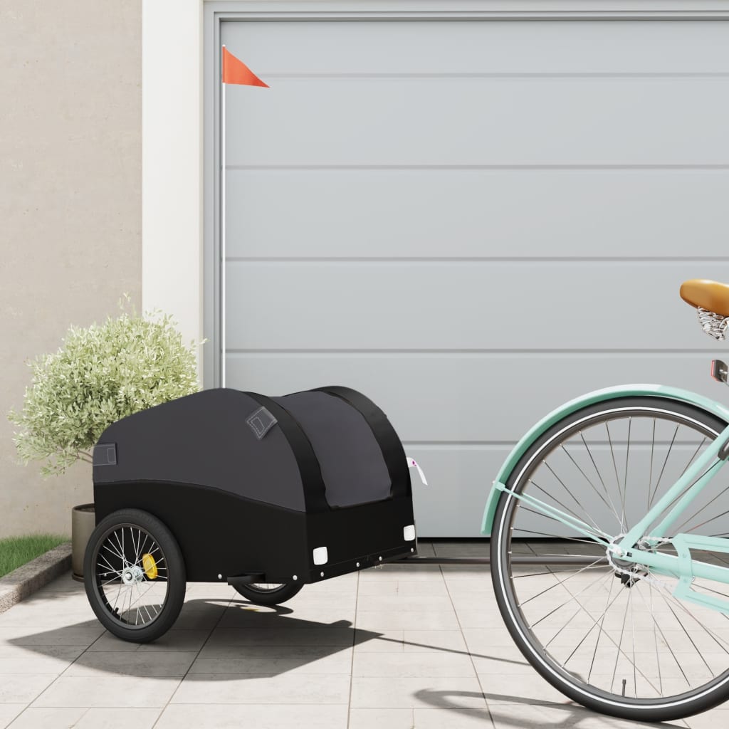 Rimorchio Da Bici Nero E 45 Kg In Ferro