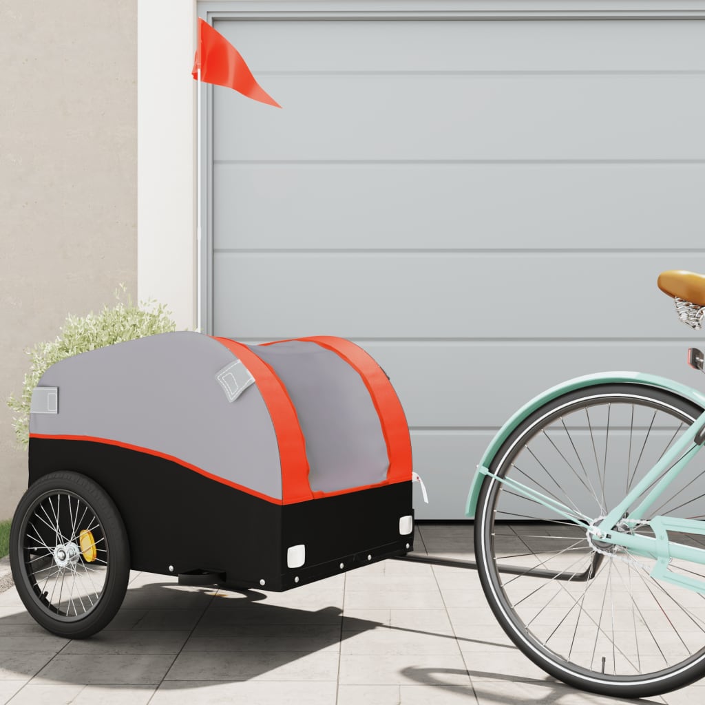 Rimorchio Da Bici Nero E 45 Kg In Ferro