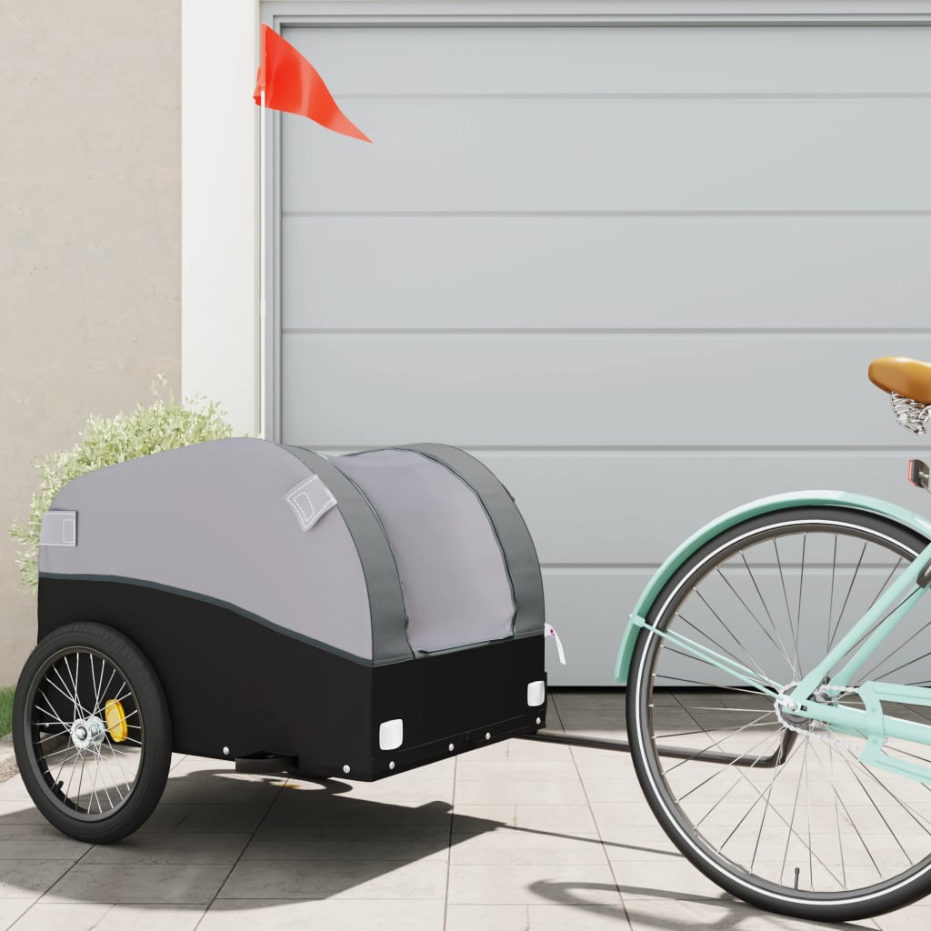 Rimorchio Da Bici Nero E 45 Kg In Ferro