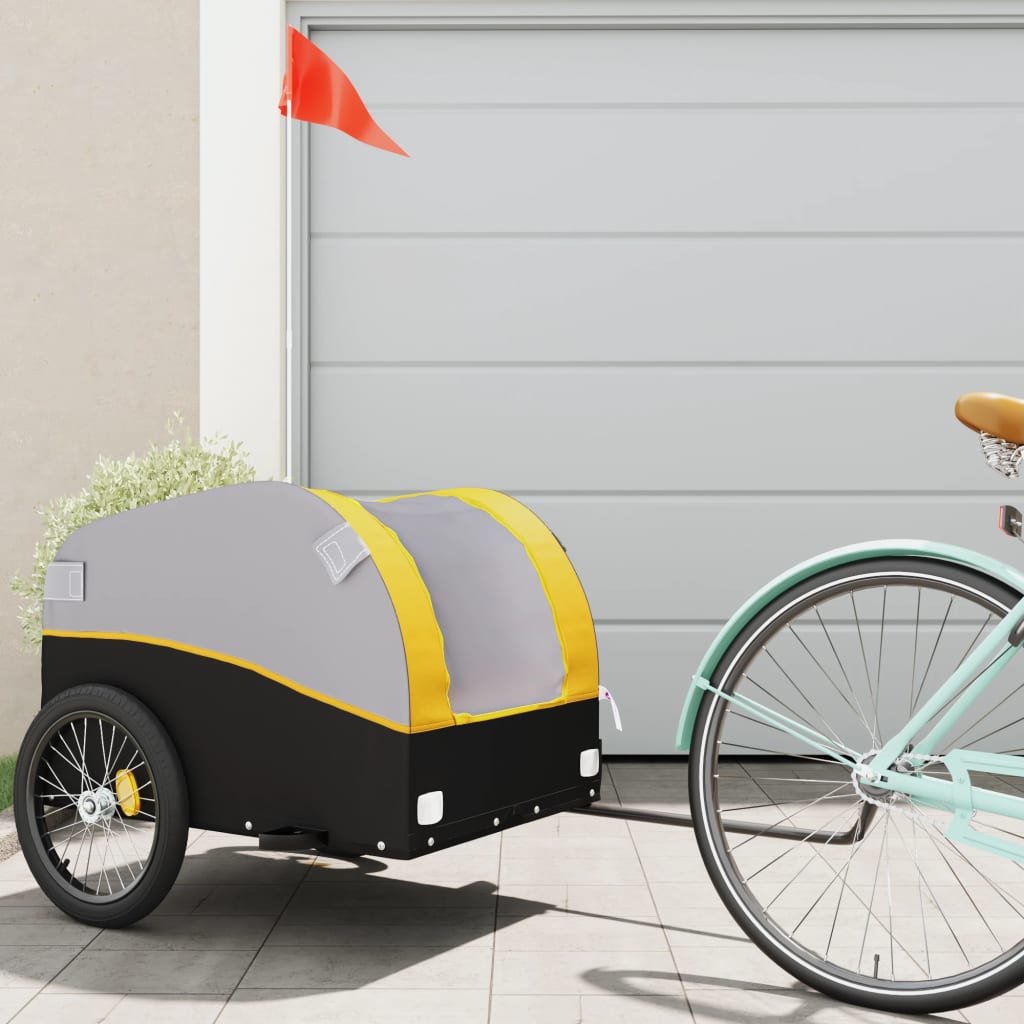 Rimorchio Da Bici Nero E 45 Kg In Ferro
