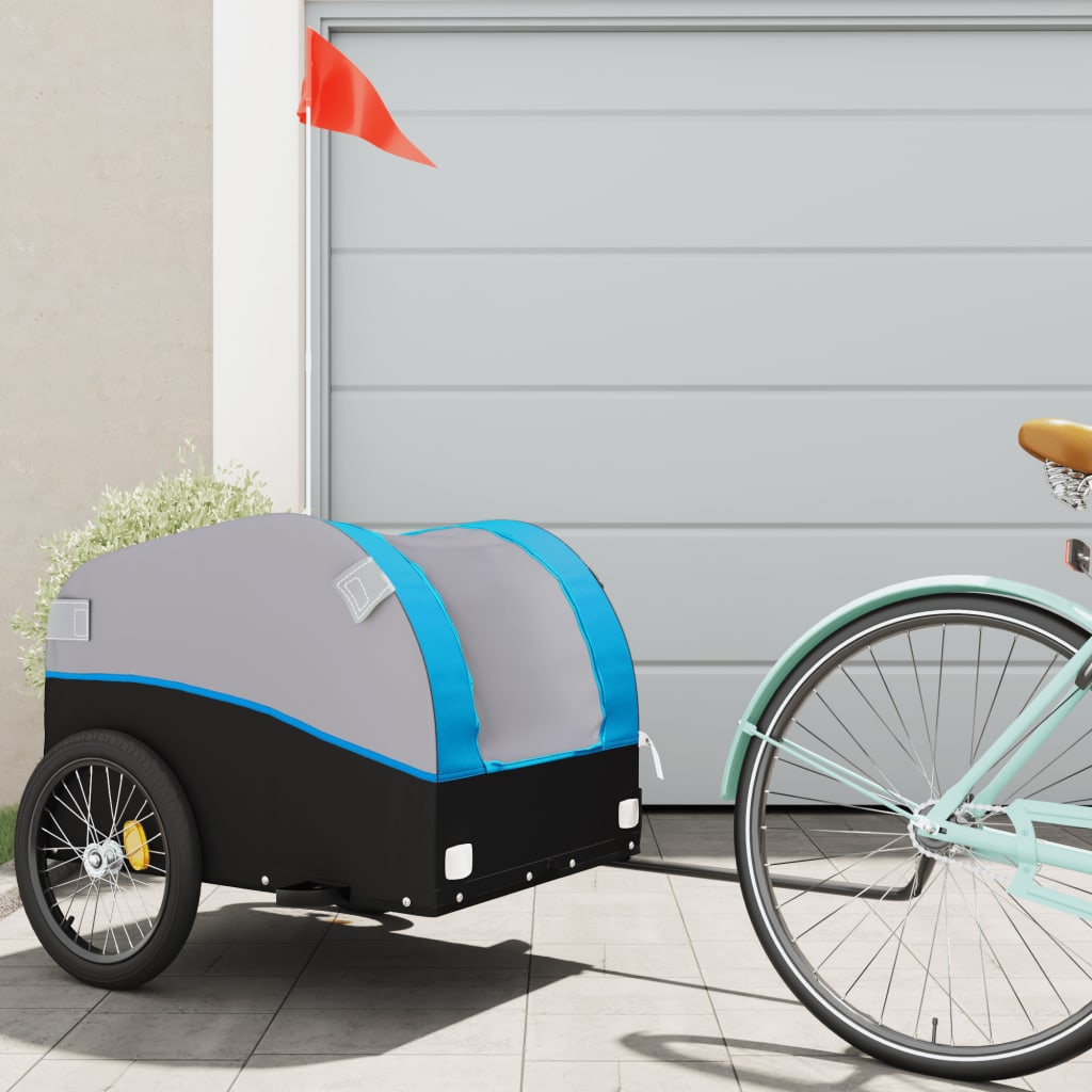 Rimorchio Da Bici Nero E 45 Kg In Ferro