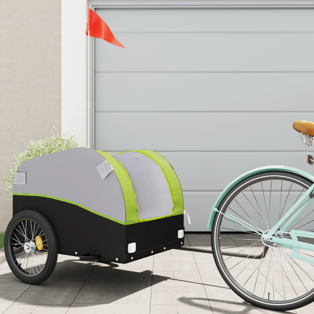 Rimorchio Da Bici Nero E 45 Kg In Ferro