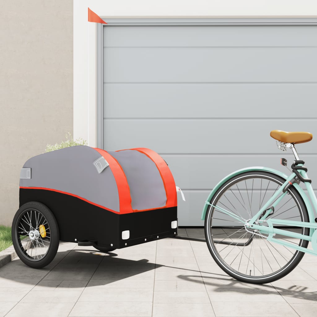 Rimorchio Da Bici Nero E 45 Kg In Ferro