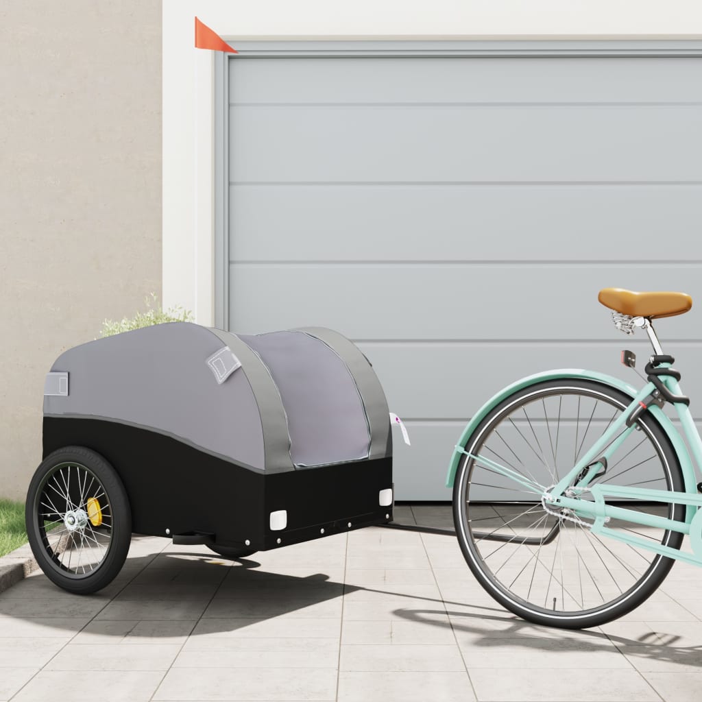 Rimorchio Da Bici Nero E 45 Kg In Ferro