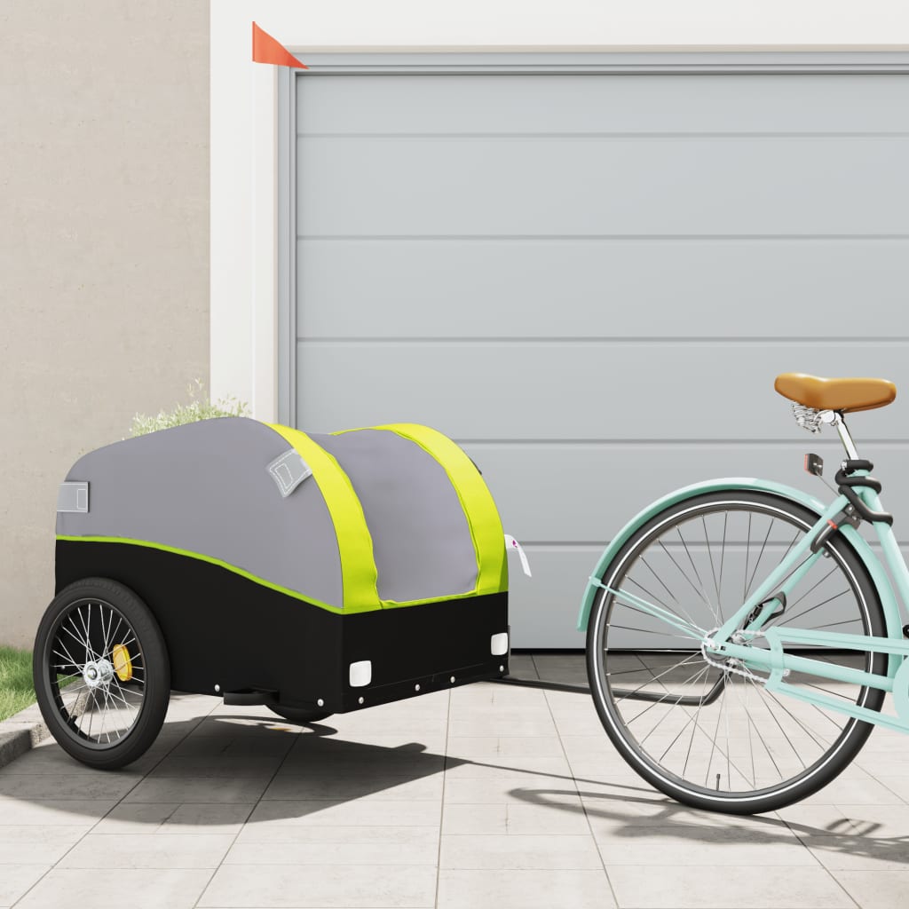 Rimorchio Da Bici Nero E 45 Kg In Ferro