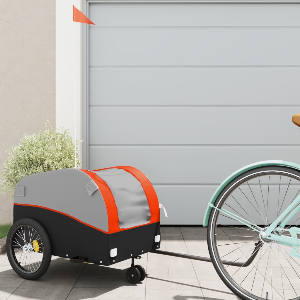 Rimorchio Da Bici Nero E 45 Kg In Ferro