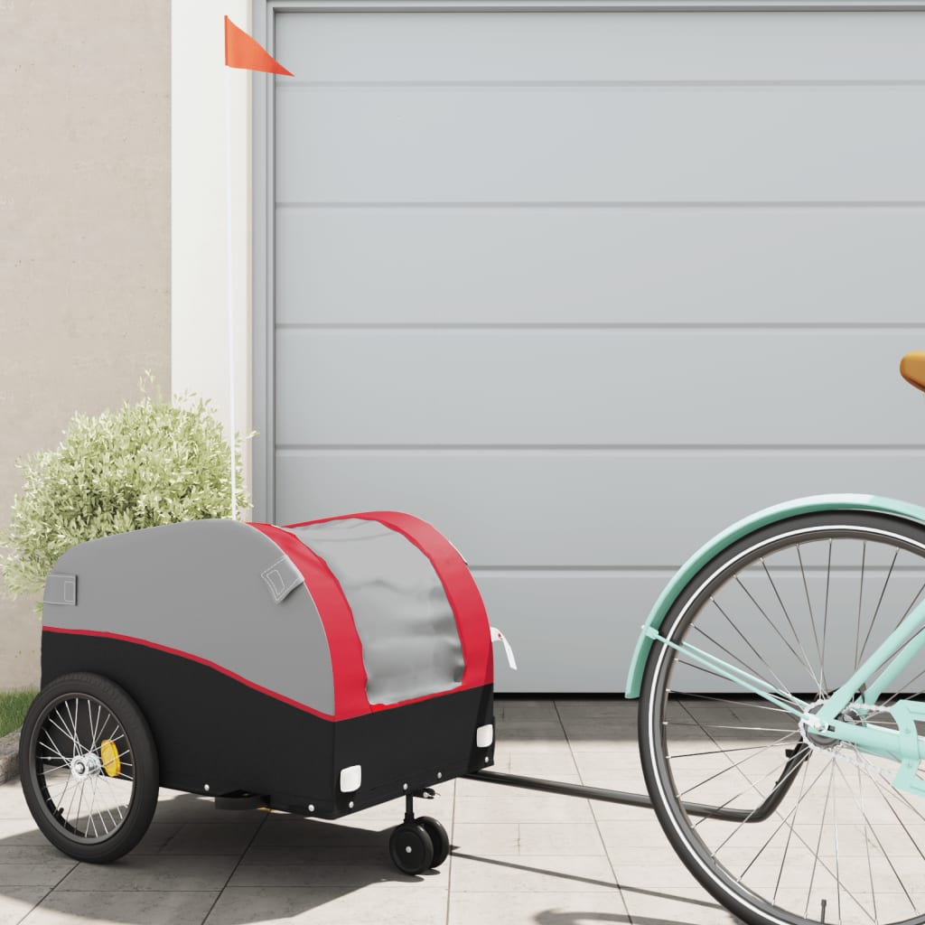 Rimorchio Da Bici Nero E 45 Kg In Ferro