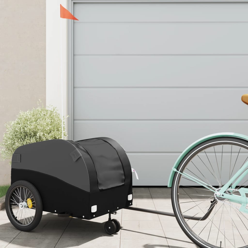 Rimorchio Da Bici Nero E 45 Kg In Ferro