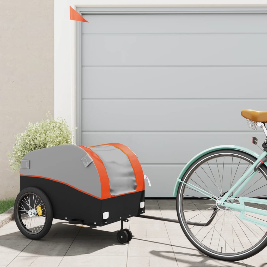Rimorchio Da Bici Nero E 45 Kg In Ferro