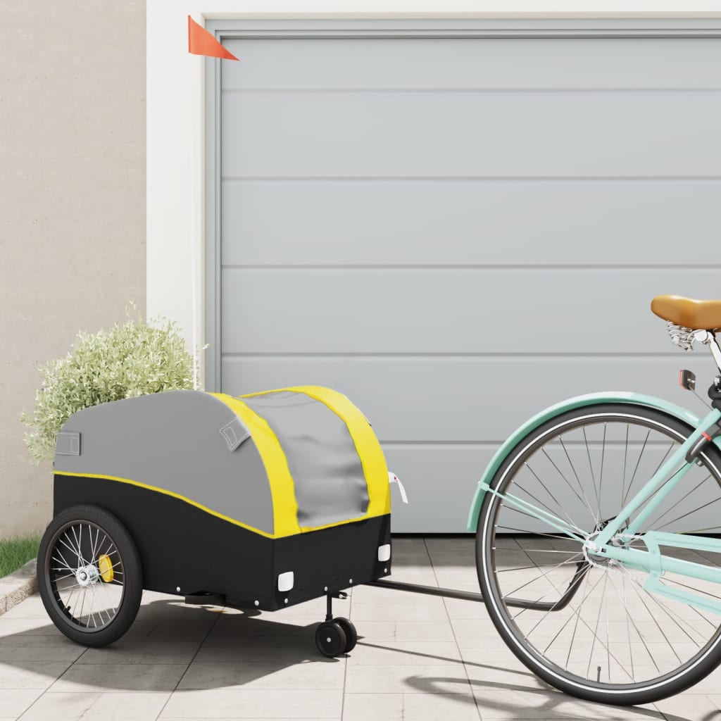 Rimorchio Da Bici Nero E 45 Kg In Ferro