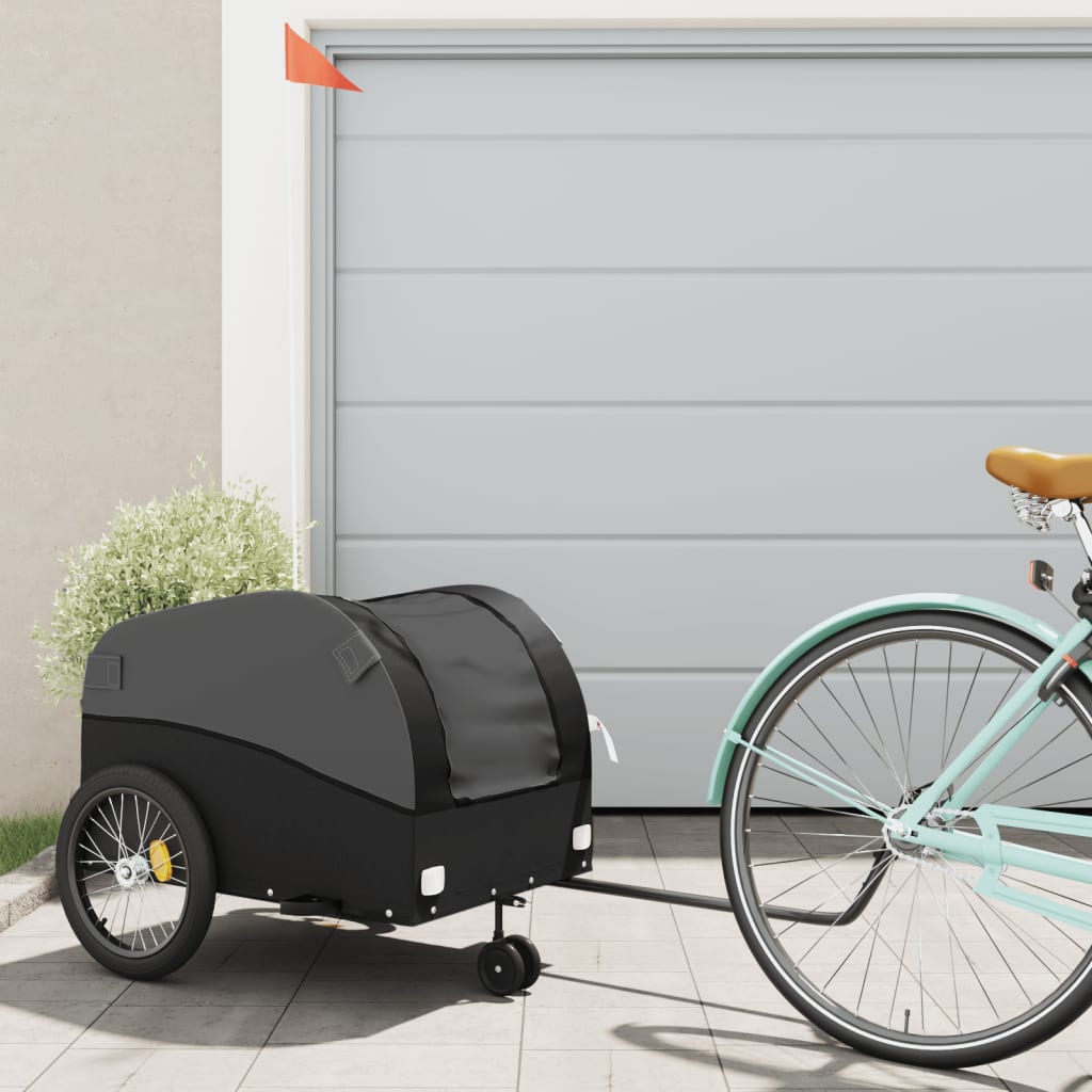 Rimorchio Da Bici Nero E 45 Kg In Ferro