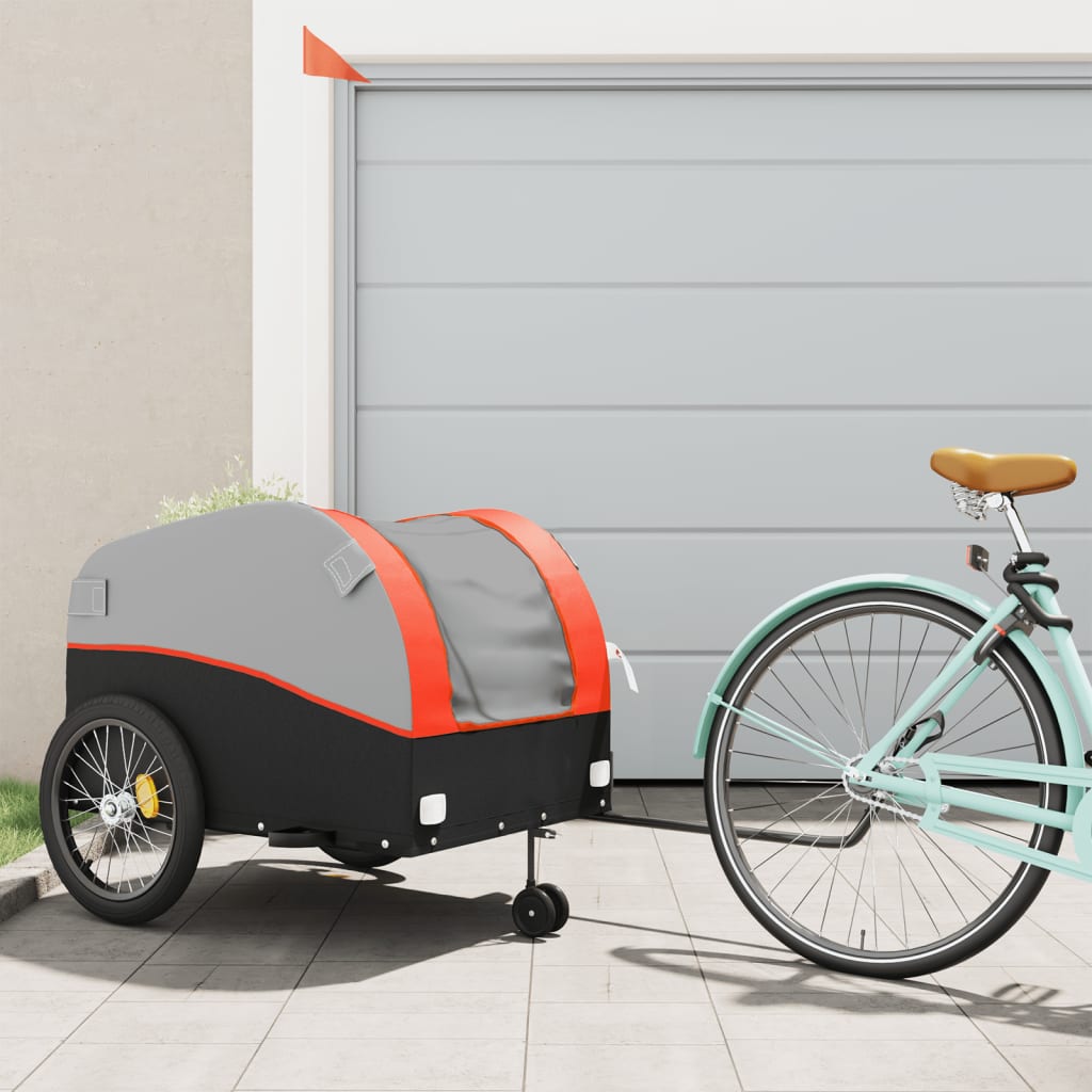 Rimorchio Da Bici Nero E 45 Kg In Ferro
