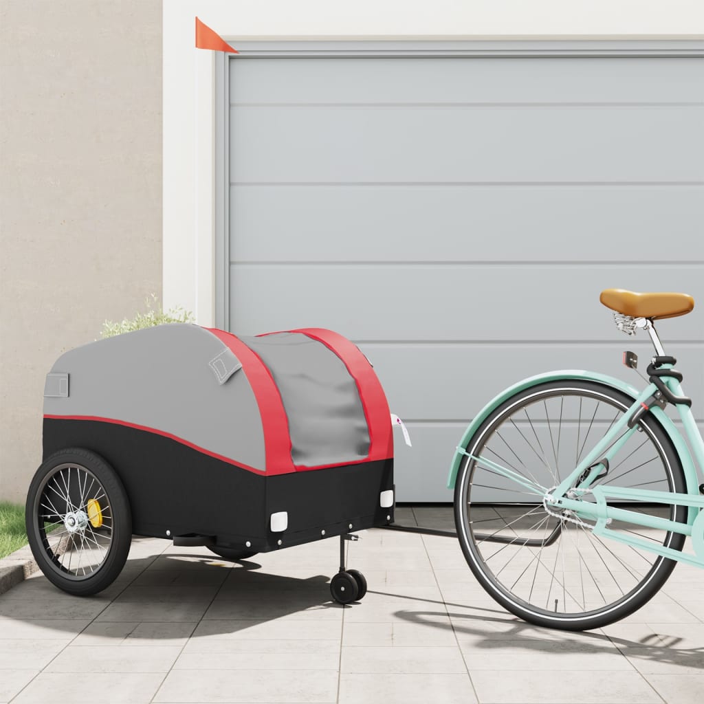 Rimorchio Da Bici Nero E 45 Kg In Ferro