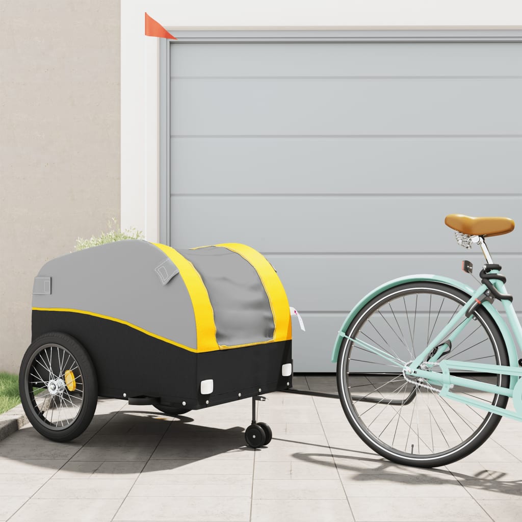 Rimorchio Da Bici Nero E 45 Kg In Ferro
