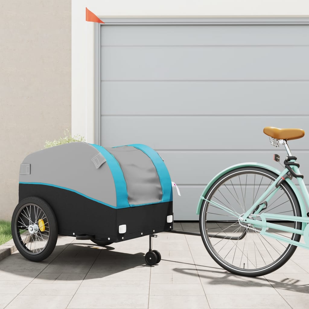 Rimorchio Da Bici Nero E 45 Kg In Ferro
