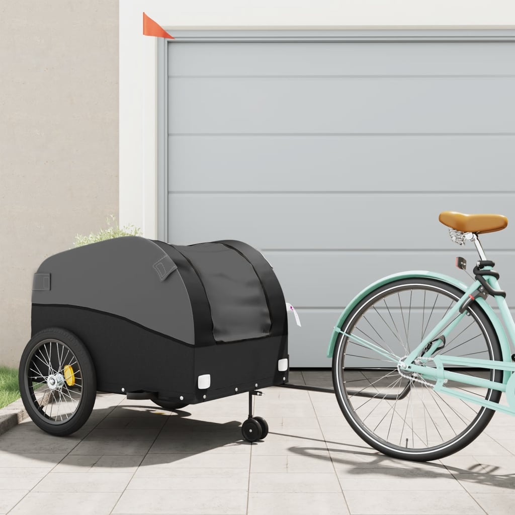 Rimorchio Da Bici Nero E 45 Kg In Ferro
