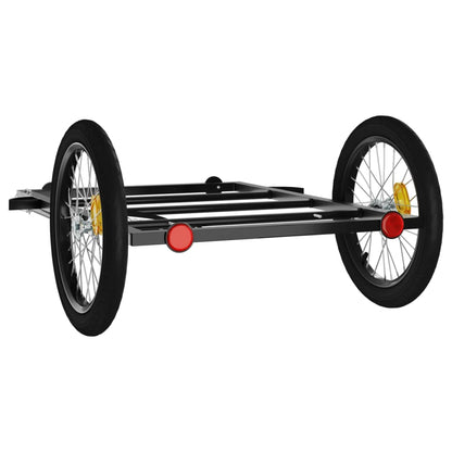 Rimorchio Da Bici Nero In Ferro