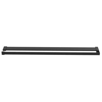 Parete Doccia Walk In Mensola Nera 90X195Cm Vetro Esg Alluminio