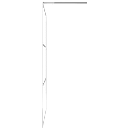 Parete Doccia Con Mensola 80X195Cm Vetro Esg E Alluminio