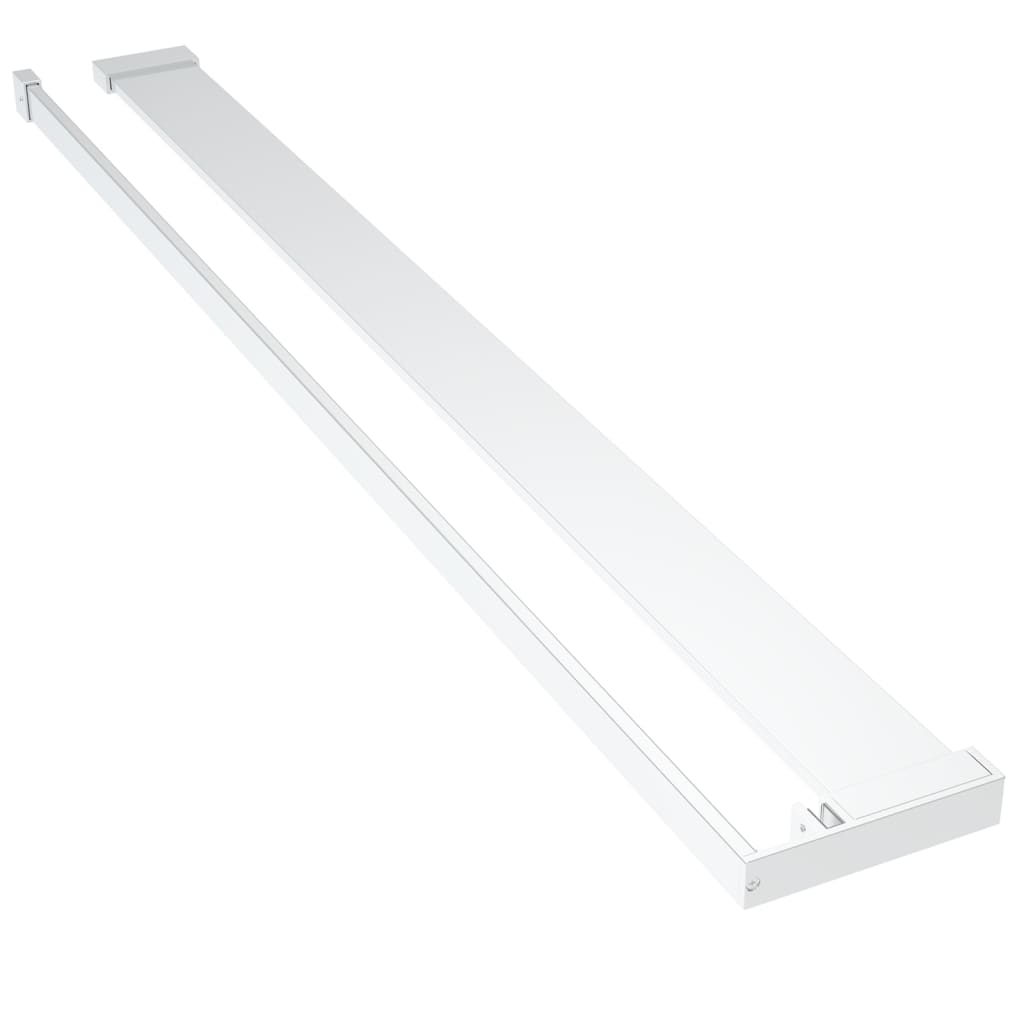 Parete Doccia Con Mensola 80X195Cm Vetro Esg E Alluminio