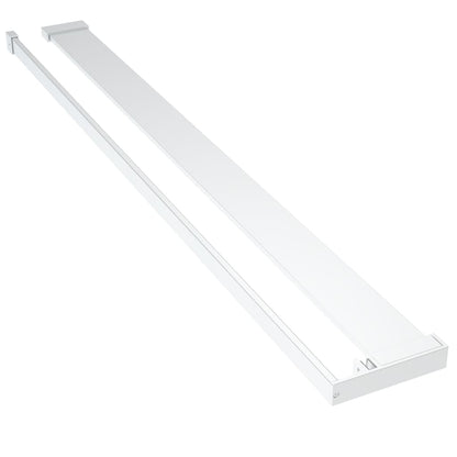 Parete Doccia Con Mensola 80X195Cm Vetro Esg E Alluminio