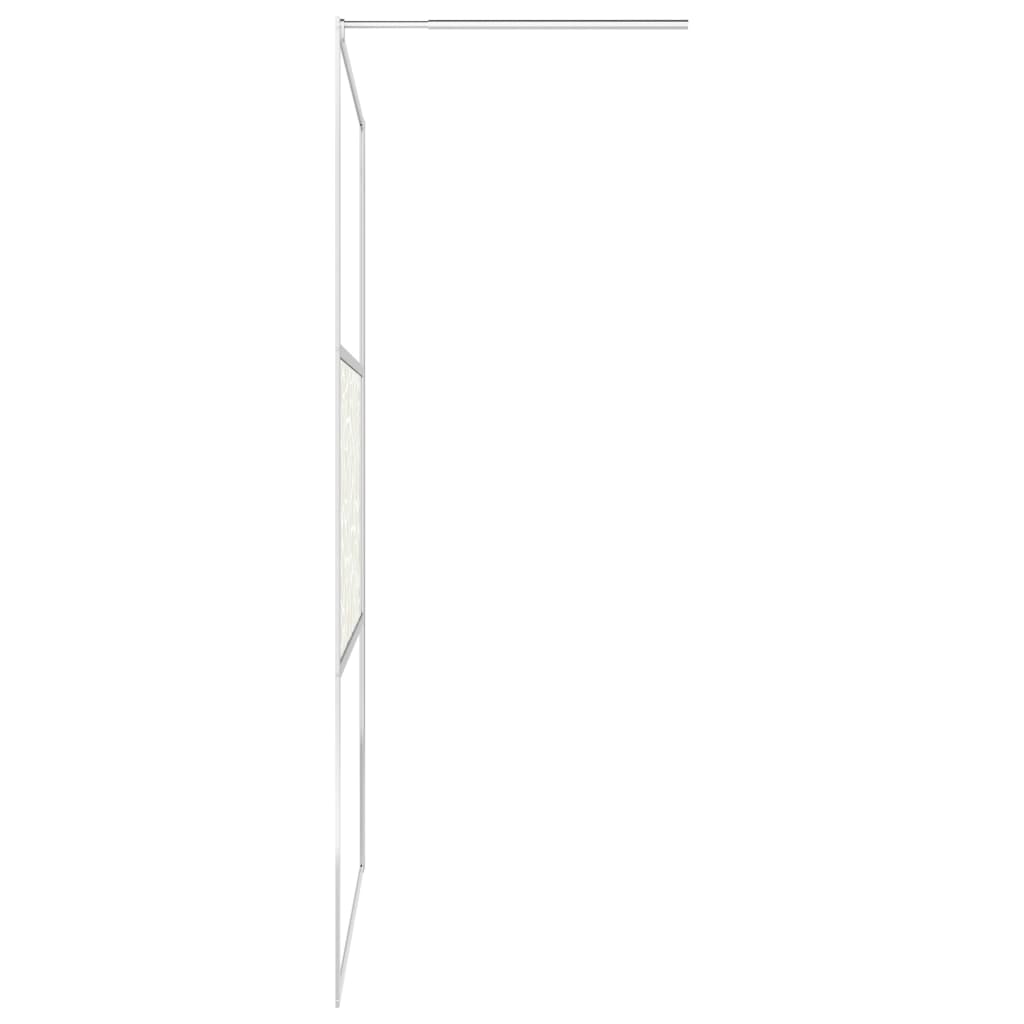 Parete Doccia Con Mensola 80X195Cm Vetro Esg E Alluminio