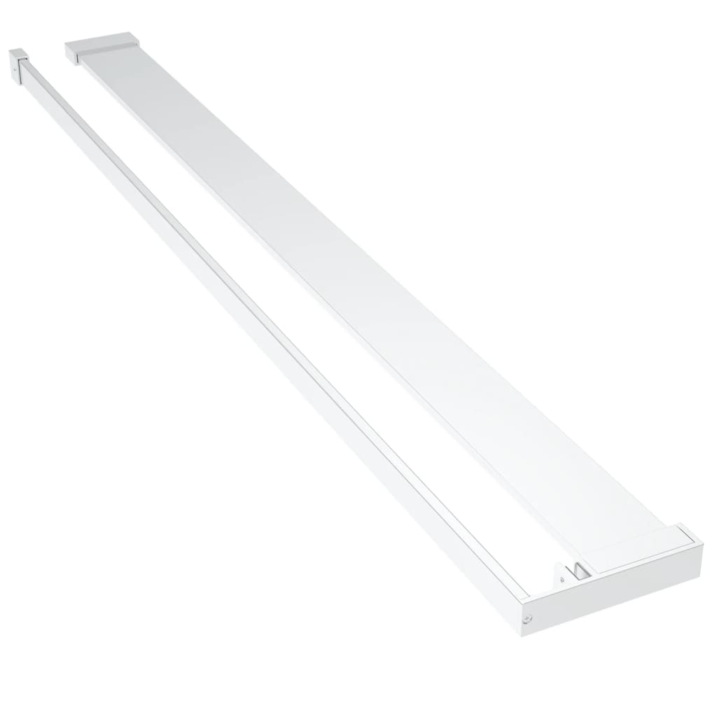 Parete Doccia Con Mensola 80X195Cm Vetro Esg E Alluminio