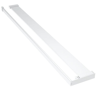 Parete Doccia Con Mensola 80X195Cm Vetro Esg E Alluminio