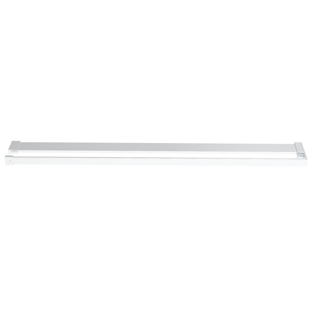 Parete Doccia Con Mensola 80X195Cm Vetro Esg E Alluminio