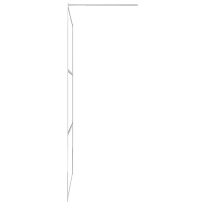 Parete Doccia Con Mensola 90X195Cm Vetro Esg E Alluminio