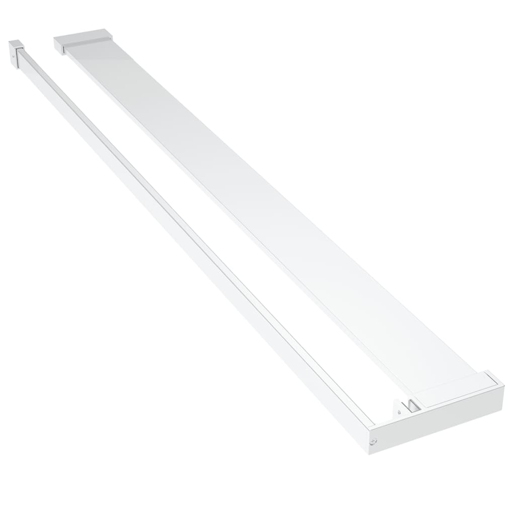Parete Doccia Con Mensola 90X195Cm Vetro Esg E Alluminio