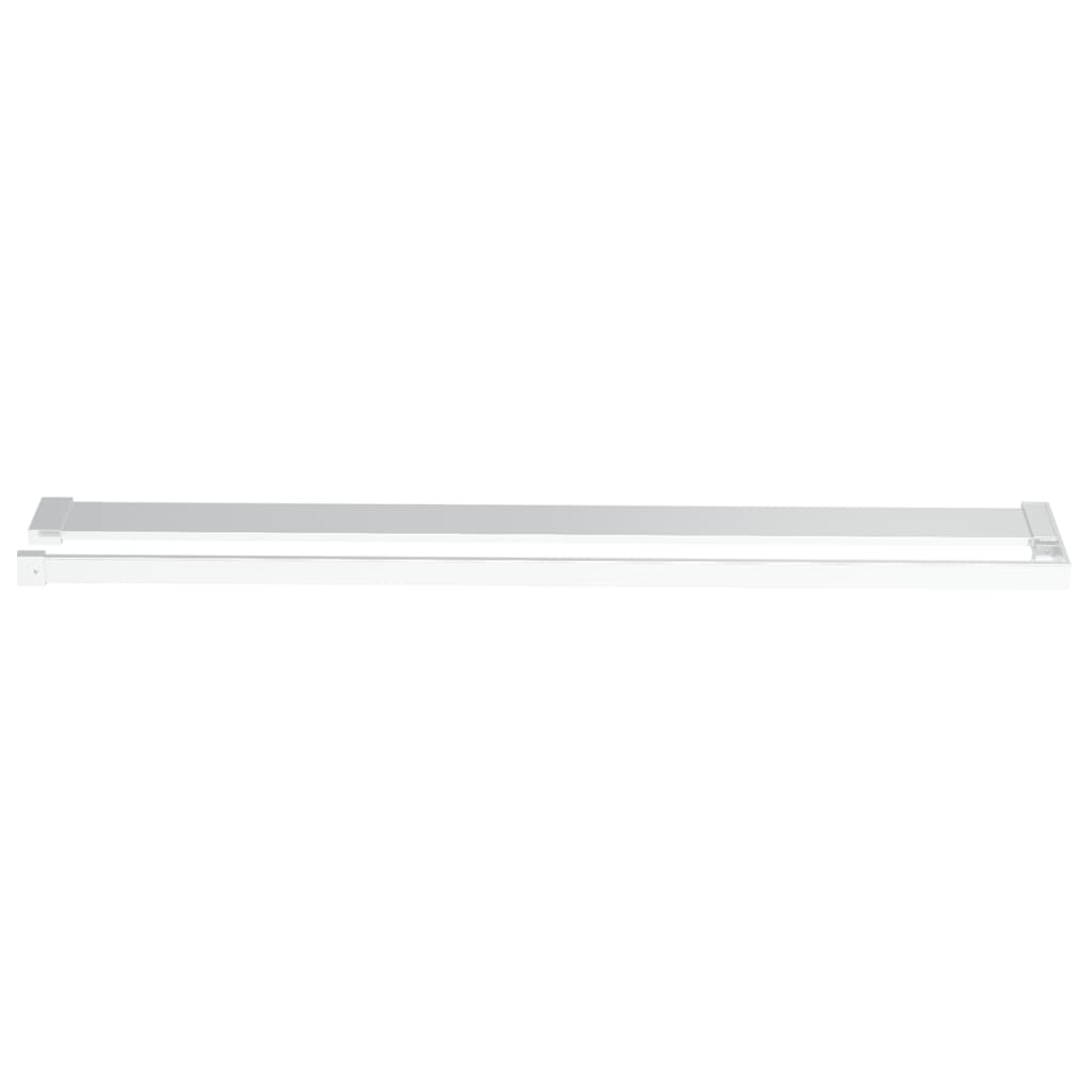 Parete Doccia Con Mensola 90X195Cm Vetro Esg E Alluminio