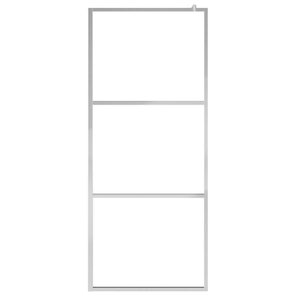 Parete Doccia Con Mensola 115X195Cm Vetro Esg E Alluminio