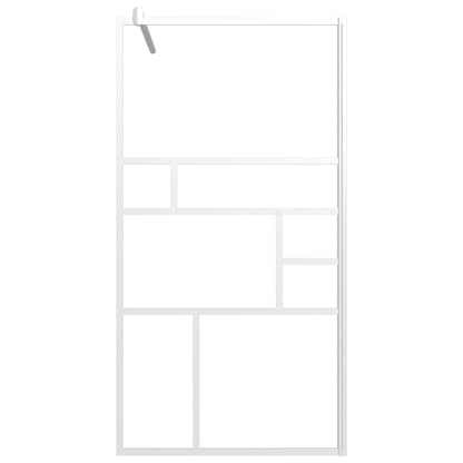 Parete Doccia Con Mensola 115X195Cm Vetro Esg E Alluminio