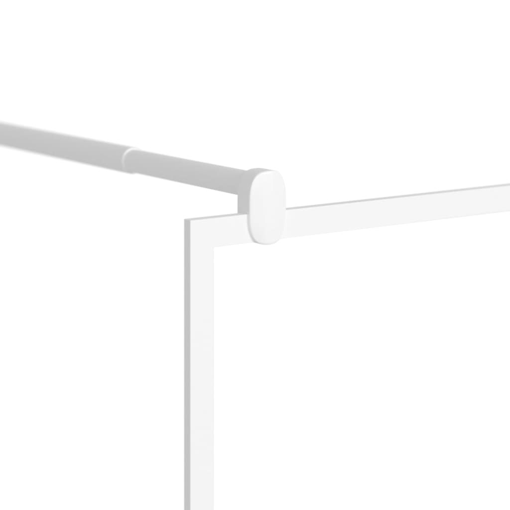 Parete Doccia Con Mensola 115X195Cm Vetro Esg E Alluminio