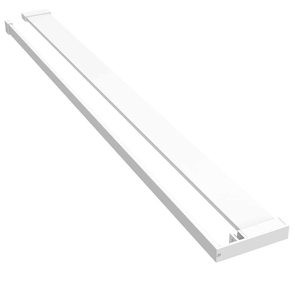 Parete Doccia Con Mensola 115X195Cm Vetro Esg E Alluminio