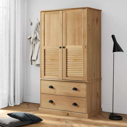 Armadio Vigo 90X55X170 Cm In Legno Massello Di Pino