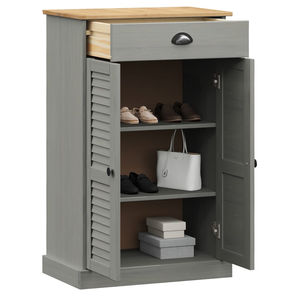 Scarpiera Vigo 60X35X96 Cm In Legno Massello Di Pino