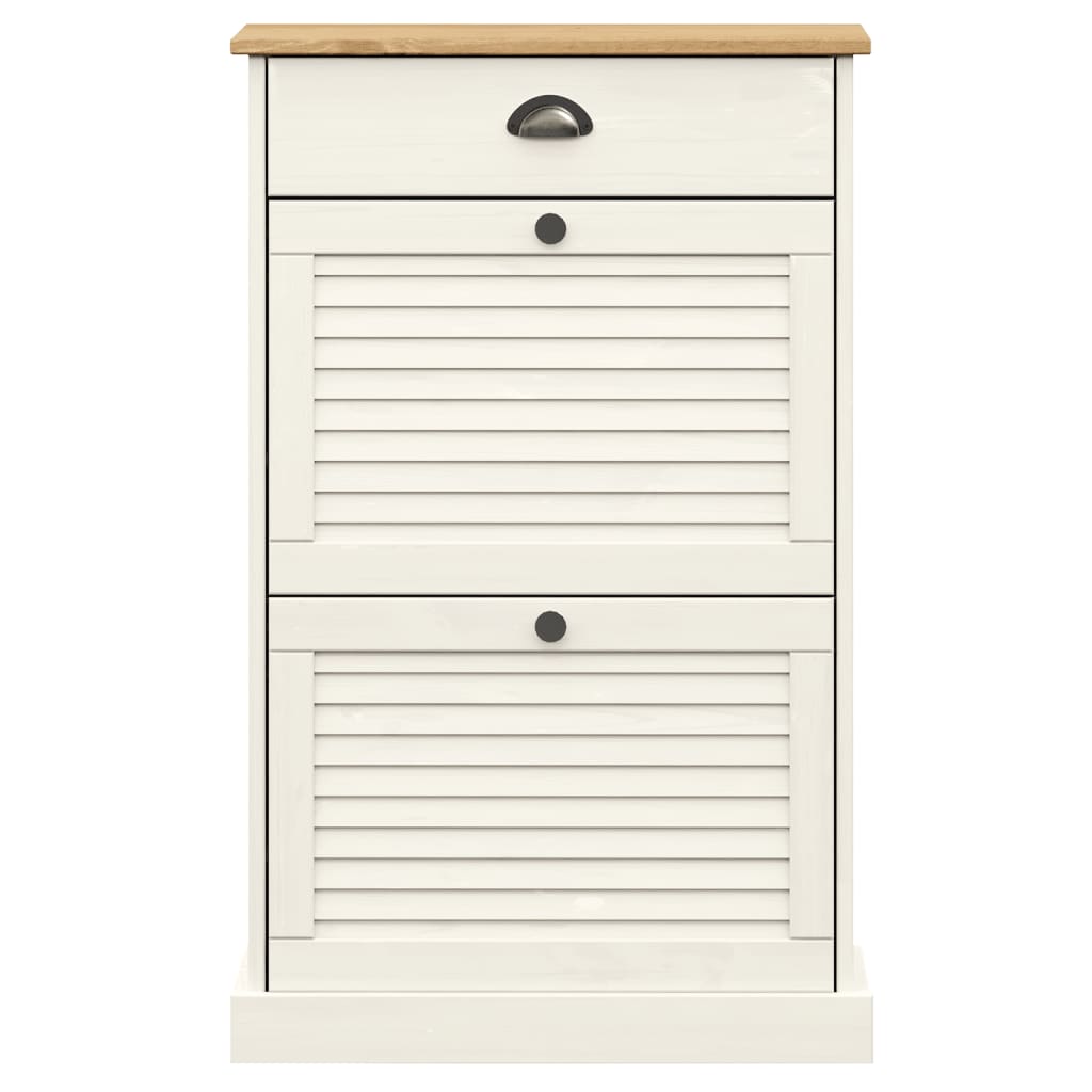 Scarpiera Vigo 60X35X96 Cm In Legno Massello Di Pino