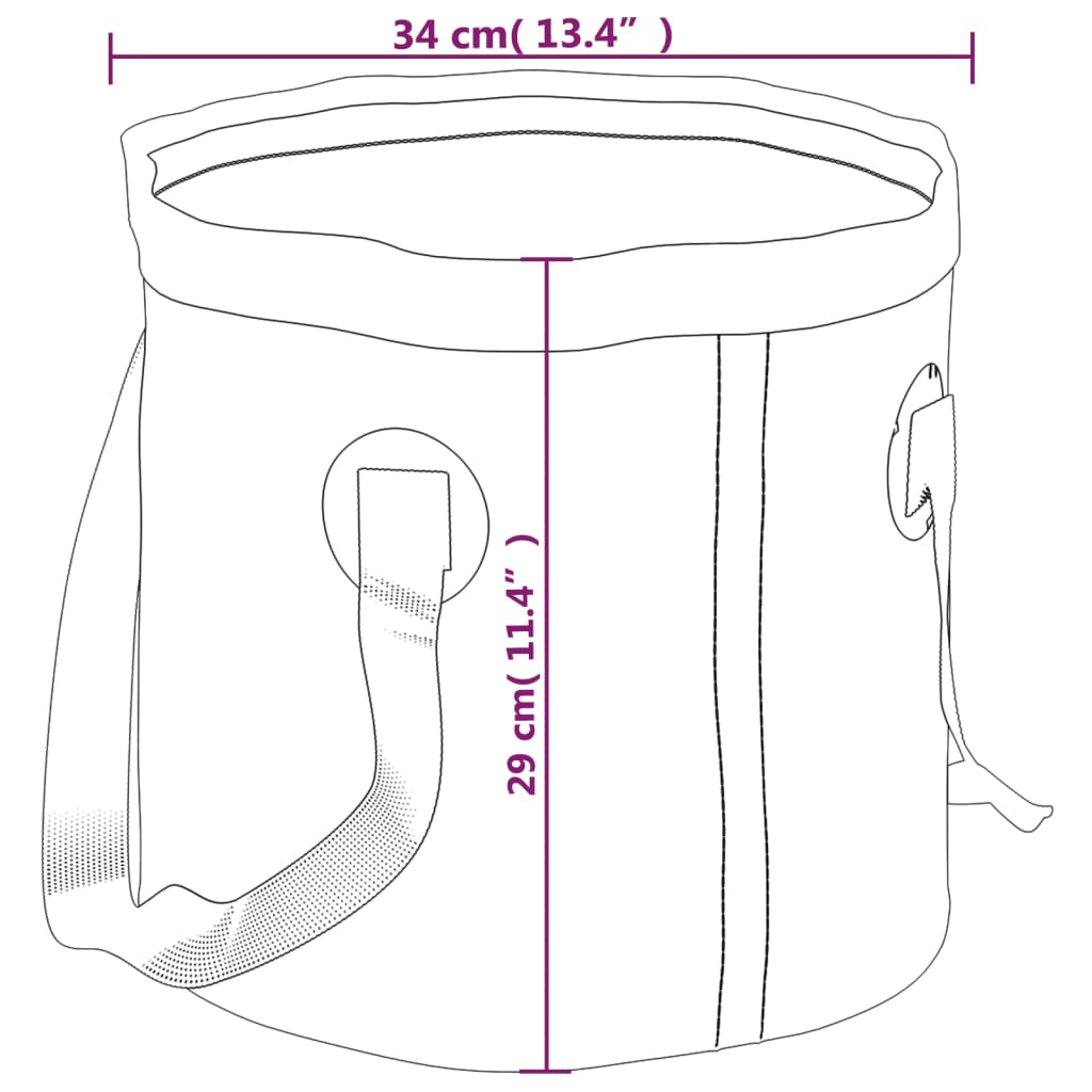 Secchi Pieghevoli 2 Pz 30 L In Pvc