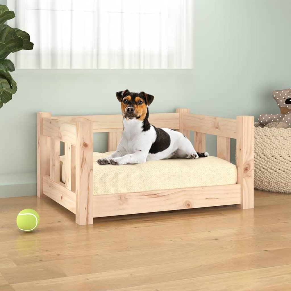 Cuccia Per Cani 95,5X65,5X28 Cm In Legno Massello Di Pino