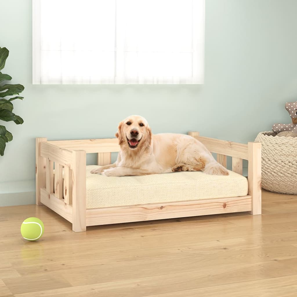 Cuccia Per Cani 95,5X65,5X28 Cm In Legno Massello Di Pino