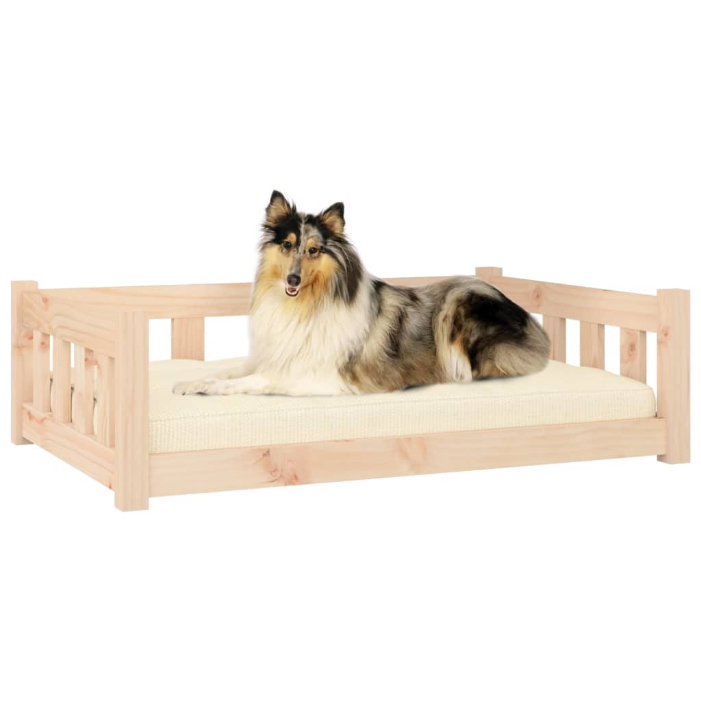 Cuccia Per Cani 95,5X65,5X28 Cm In Legno Massello Di Pino